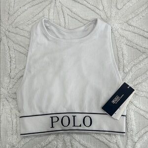 Polo by Ralph Lauren White Ribbed Women's Top size Small